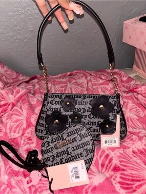 Juicy Couture “Black Beige Juicy Bouquet & Fresh Take” Shoulder Bag Set
